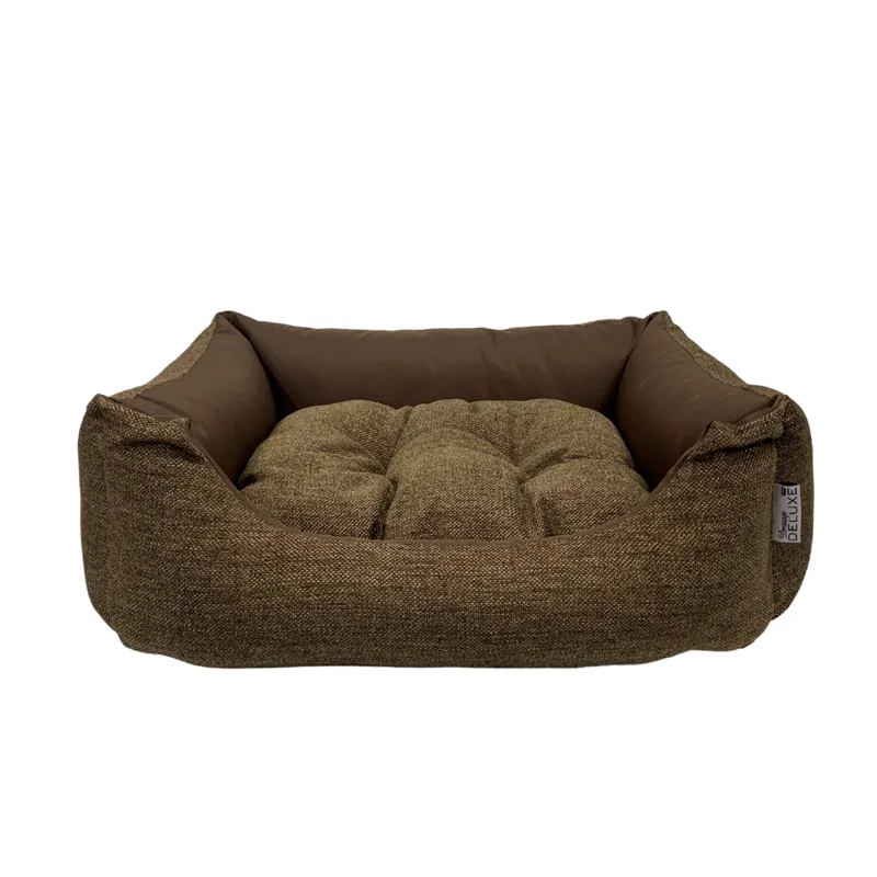 Dressage Deluxe Premium Dog Bed Small -  Brown Tweed